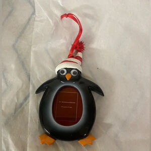 5/$20 St. Nicholas Square Christmas Winter Hat Penguin Picture Frame 4” Ornament
